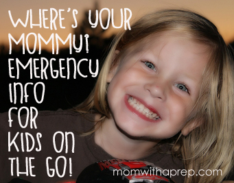 Emergency Contact Info for Kids on the Go - unique ways to make sure our younger ones have that info, too! {Mom with a Prep}