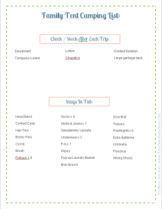 Family Tent Packing List: Part of the Ultimate Family Camping Packing List With Printables from Simple Family Preparedness: https://simplefamilypreparedness.com/family-camping-list/