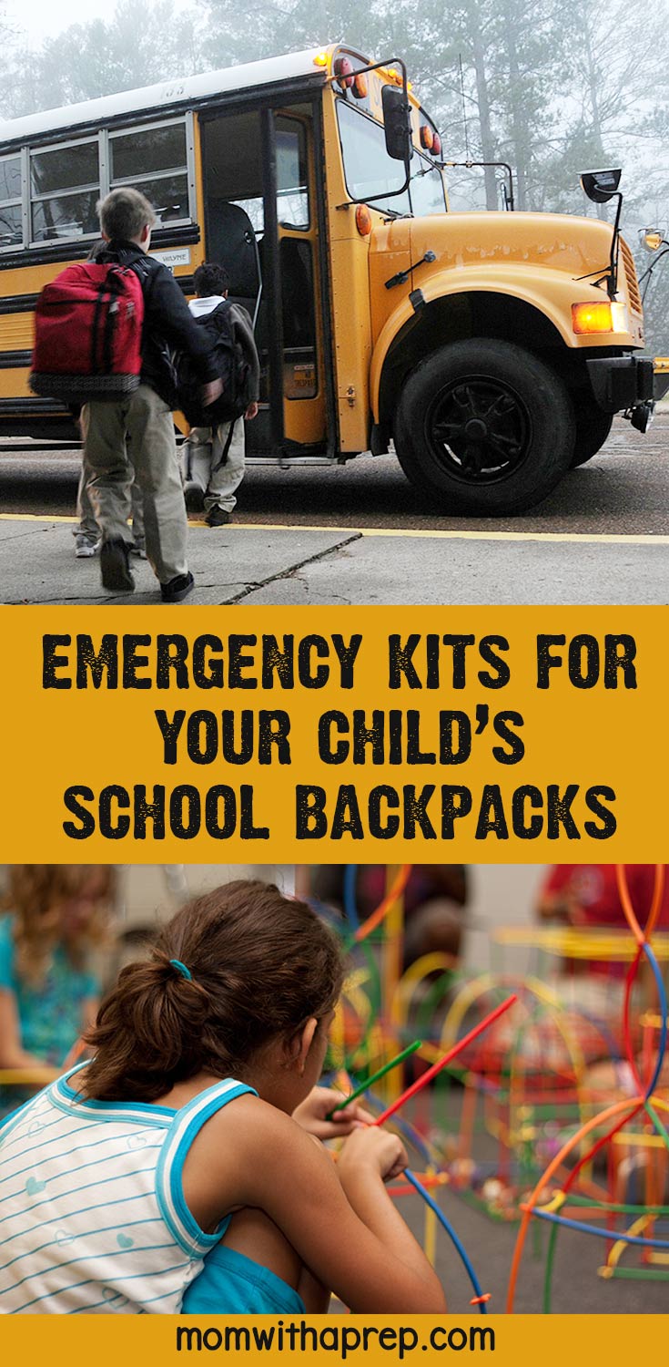 Emergency survival kit for back to school backpack for your kids
