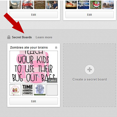 Mom with a Prep - How to Add a Secret Pinterest Board - Step 4