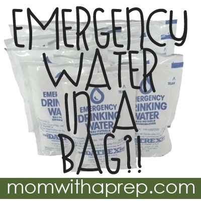 Goodbye Plastic Bottles - there's emergency water in a bag now! @ {Mom with a Prep}