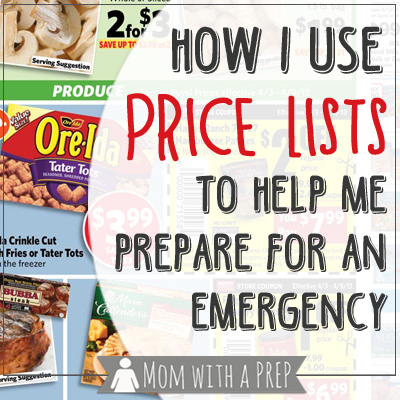How to use a price list to help create a PREPared pantry for your family from MomwithaPREP.com