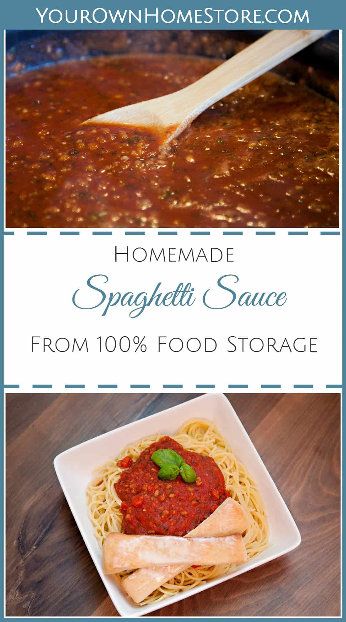 Food storage recipe - Homemade spaghetti sauce | shelf stable recipe