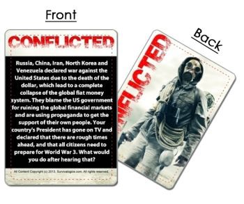 Conflicted - the Prepper card game - wonder how you'll handle situations in a post-emergency world? Find out! Great stocking stuffer! |  Mom with a Prep