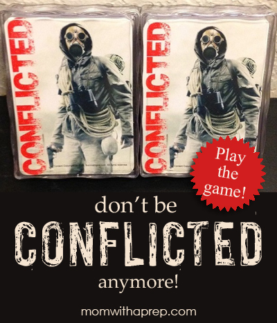 Conflicted - the Prepper card game - wonder how you'll handle situations in a post-emergency world? Find out! Great stocking stuffer! | Mom with a Prep