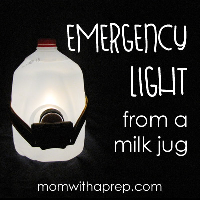 Mom with a PREP | If you've ever seen those Pinterest photos of a water jug emergency lamp and wondered....does that really work? I tried it for you! I tried this out - it really does work!