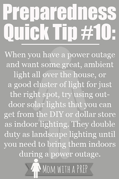 Be Ready Utah - #Prepare for emergency light: Use garden solar lights to  light the interior of your home in a power outage. Charge them outside in  the day and bring them