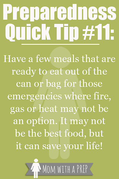 PQT #11 - LUNCH TIME - is your meal coming from a can or a bag today? Check out why it would be good to stock canned or bagged foods for an emergency at MomwithaPREP!