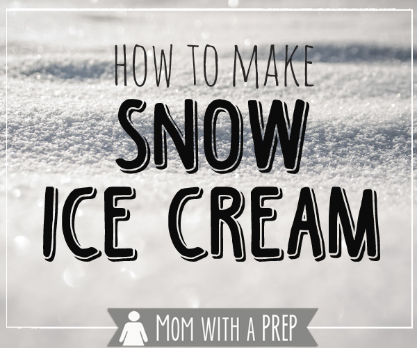 Mom with a PREP | Take advantage of the snow and make something fun!! Keep the ingredients in your food storage so that you can make a great treat on any snow day! #prepare4life #snowday