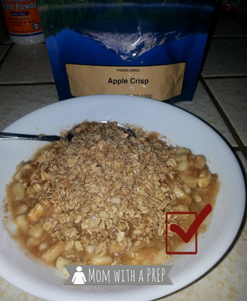 Mom witha PREP | Mountain House Apple Crisp Review from "How to Use Mountain House Freeze-Dried Pouches"