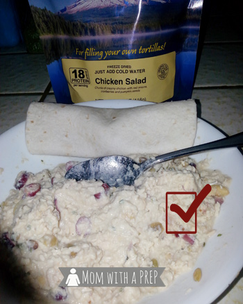 Mom witha PREP | Mountain House Chicken Salad Wraps Review from "How to Use Mountain House Freeze-Dried Pouches"