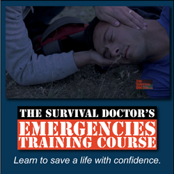 Do you feel confident enough to walk up to a medical emergency and assess the situation well enough that you can apply a tourniquet, perform CPR correctly or even help with a chest wound? The Survival Doctor's Emergencies Training Course will give you the confidence to do just that. Help learn to save a life. It's really worth it.