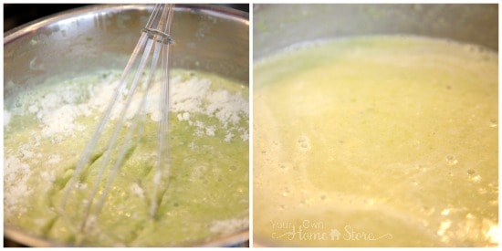 add bechamel to asparagus soup