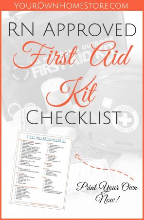 first aid kit checklist