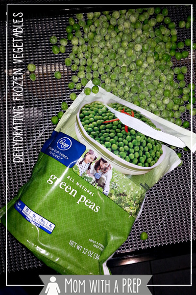dehydrate frozen green peas