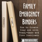 Do you have a Family Emergency Binder at home? Do you always mean to put one together but just haven't had time? Here's a resource to find an emergency binder just for you that you can put together quickly - includes fabulous ready-made binders and free downloads.