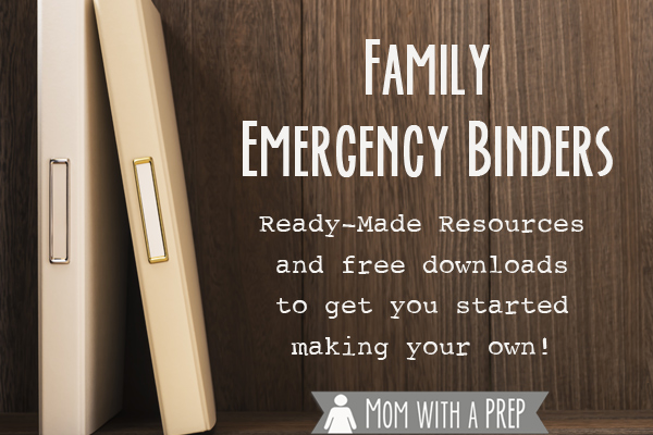 Do you have a Family Emergency Binder at home? Do you always mean to put one together but just haven't had time? Here's a resource to find an emergency binder just for you that you can put together quickly!