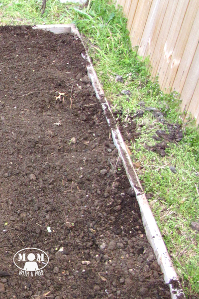 square foot gardening area too close to the fence