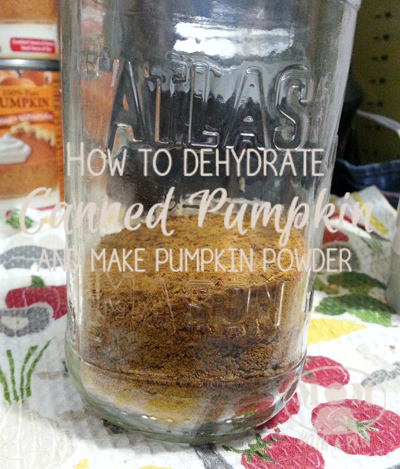 Swimming in canned pumpkin or freezer bags full of pumpkin puree? Here's how to dehydrate your canned pumpkin puree and make pumpkin powder! 