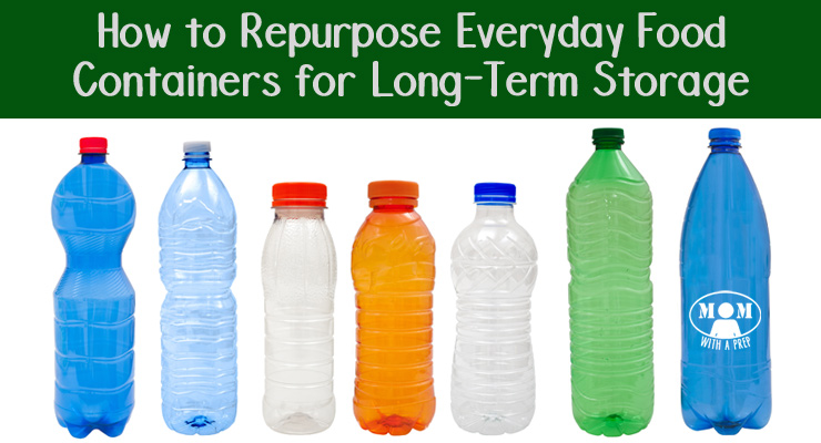 Don't just throw out those food and beverage containers, learn how to repurpose them for your everyday food and emergency supply storage and save money! darcy-baldwin.com