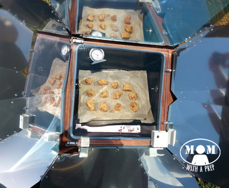Sun Oven - a great way to practice off grid cooking skills using only the power of the sun -- and get great cookies to boot! 