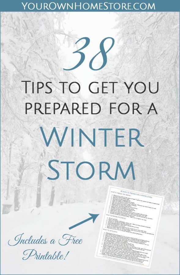 38 Tips to get you prepared for a Winter Storm printable