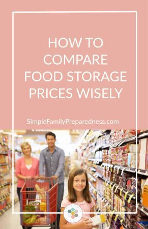 How to compare food storage prices wisely | food storage