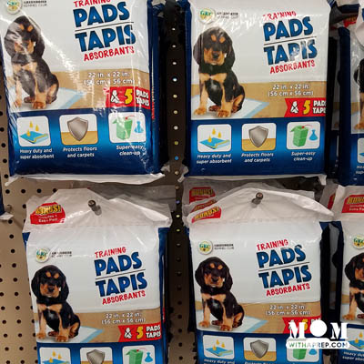 Cheap Puppy Pads from the Tree Dollar Store