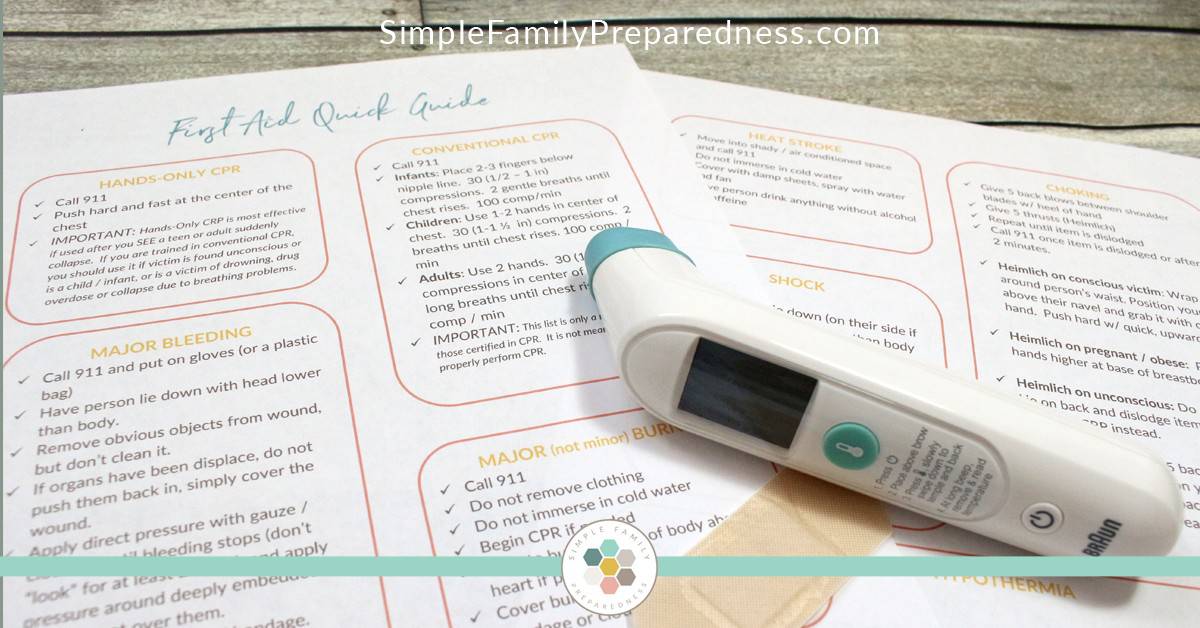 thermometer on first aid pdf guide