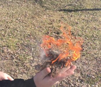 starting a fire