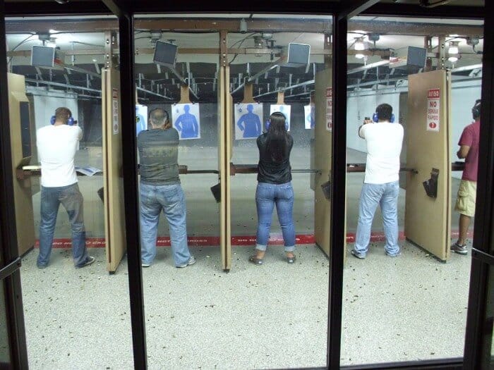 people at the shooting range