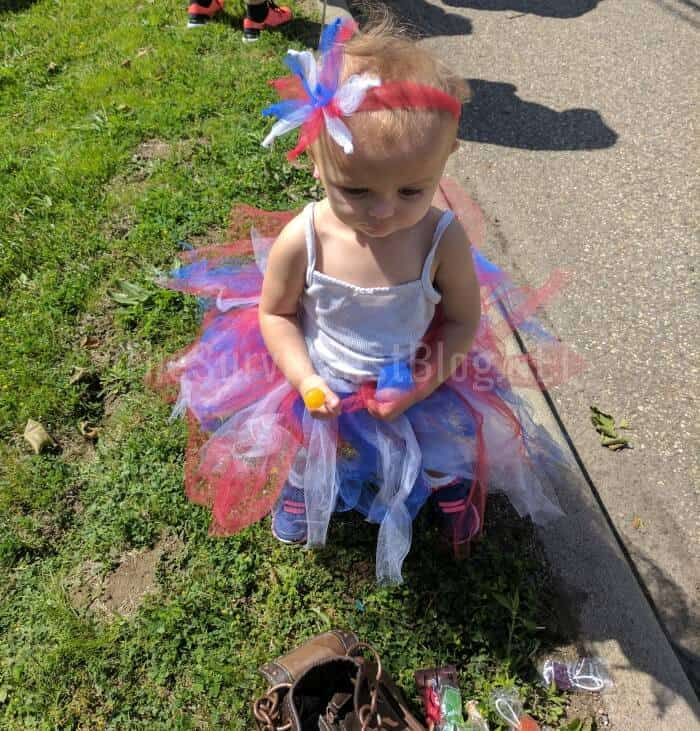 little girl dressed up for Memorial day