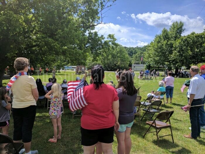 people observing the memorial Day parade