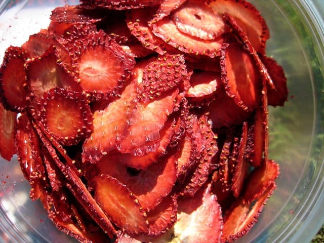 Sun dried strawberries