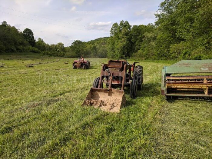 tractors in the field