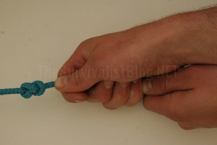 pulling the stopper knot
