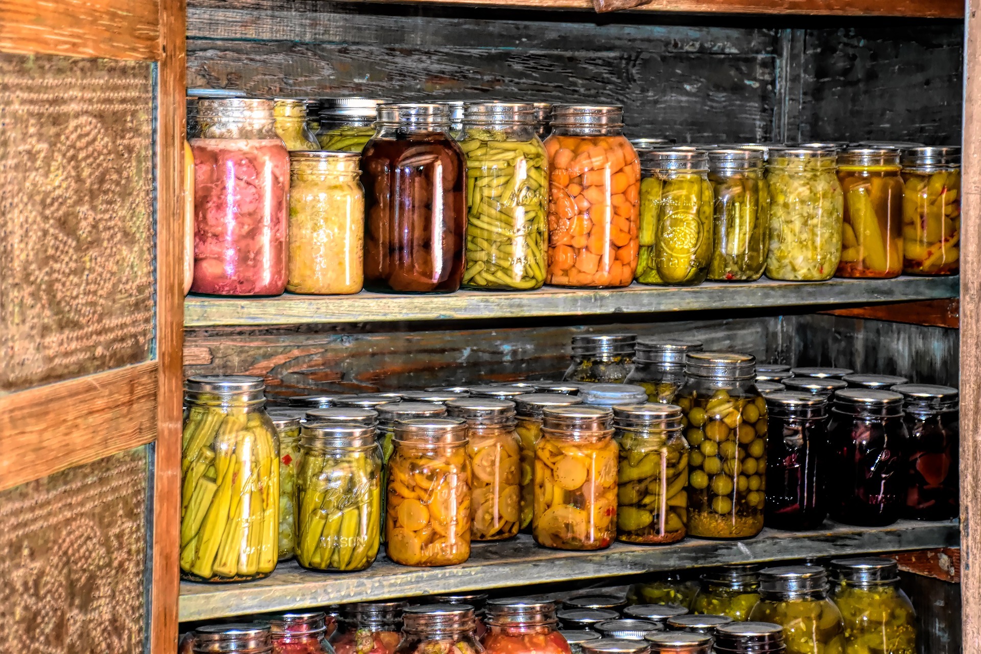 Canned goods in a jar
