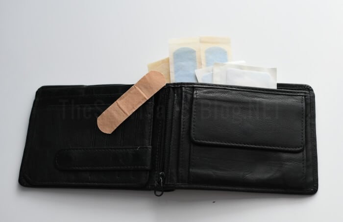 wallet and bandages