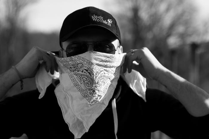 man wearing a bandana