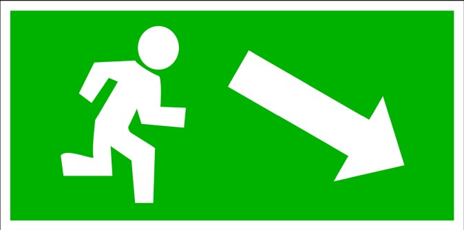 evacuation sign