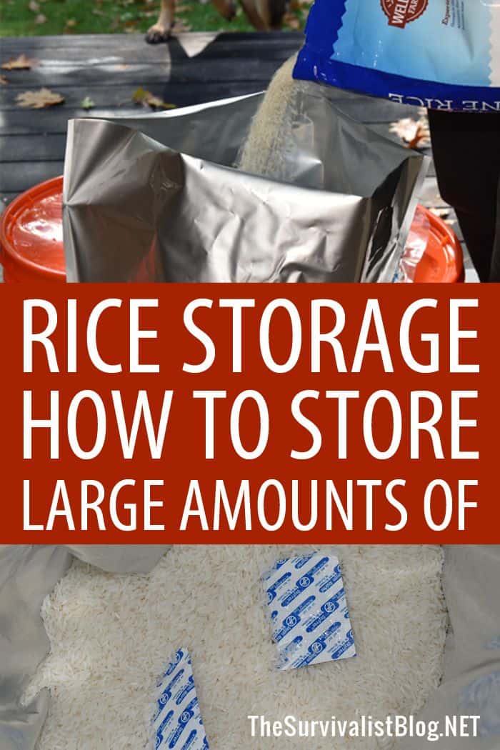 rice storage Pinterest image