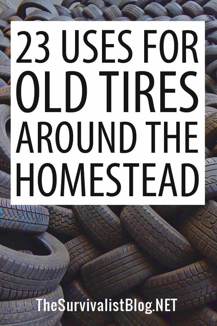 uses for old tires Pinterest image