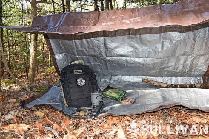 lean-to tarp shelter