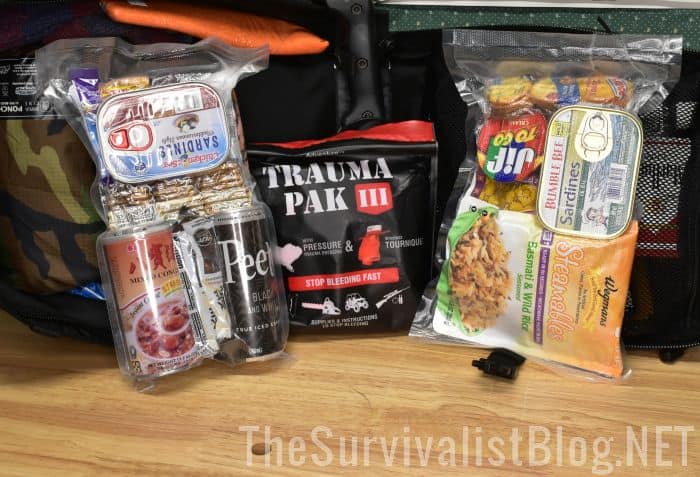 MREs packed for bug out bag