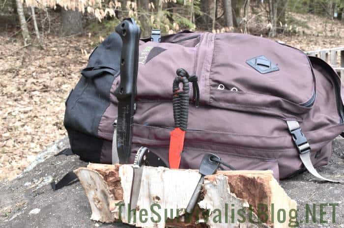 bug out bag and knives