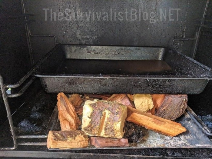 soaking wood chips