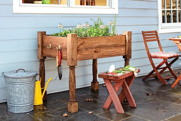 DIY Elevated Raised Herb-Garden Planter