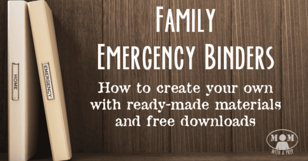 Family Emergency Binder
