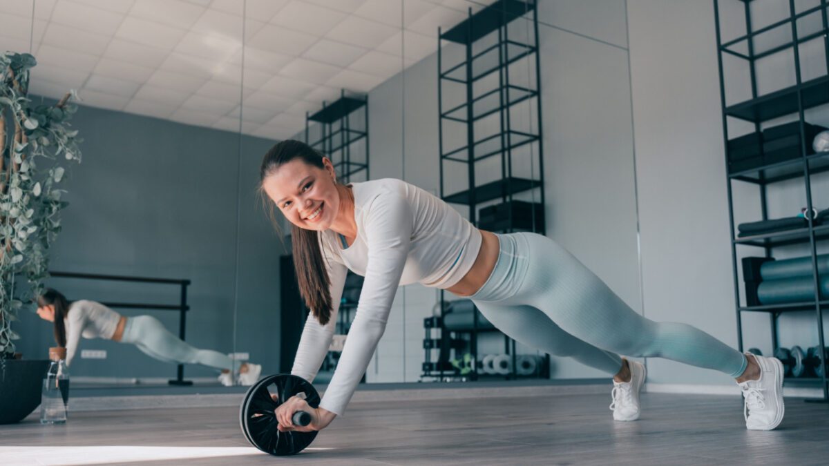 a woman doing exercise