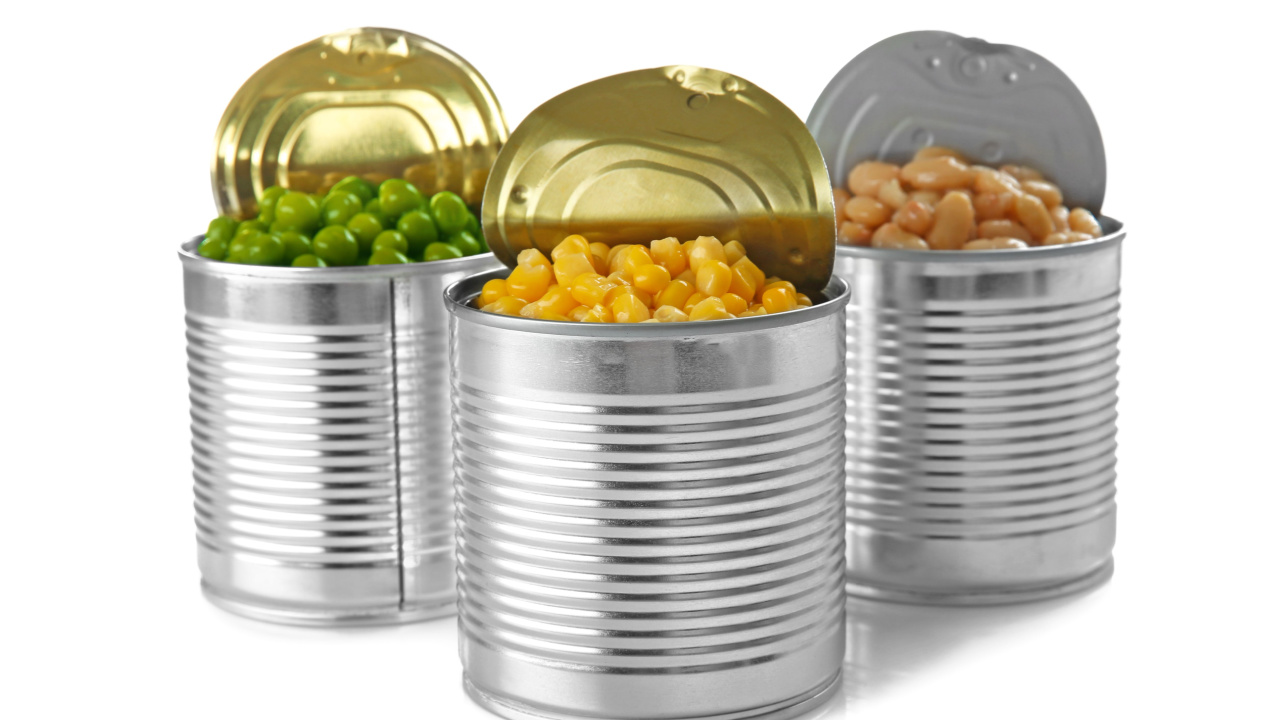 Cans of food